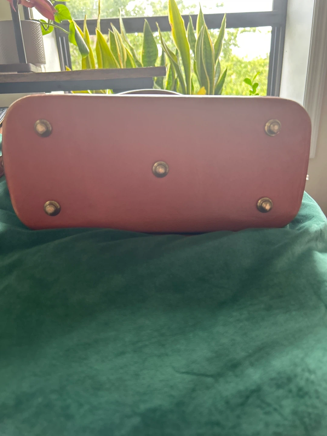 Dooney & Bourke Satchel Bag - Green & Tan Leather - photo 3