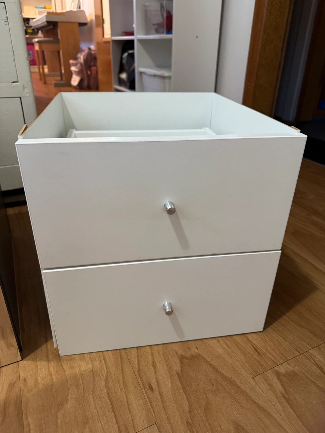 Ikea kallax insert with 2 drawers and shelf insert - mirrored - photo 3