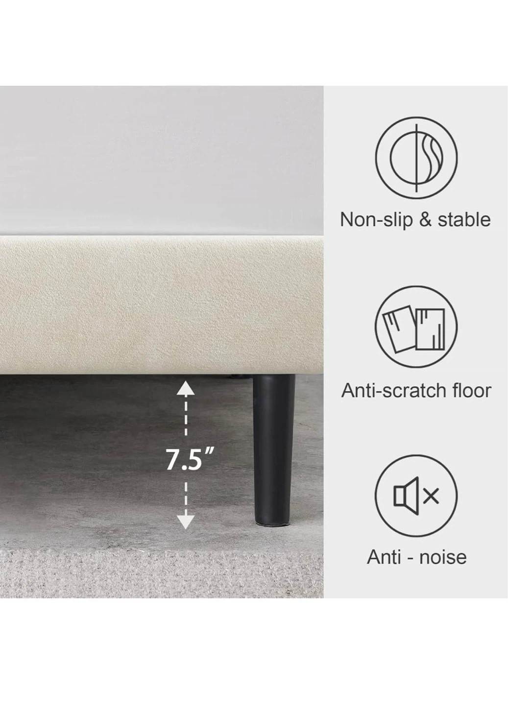 QUEEN SIZE BED FRAME + MATTRESS - photo 4