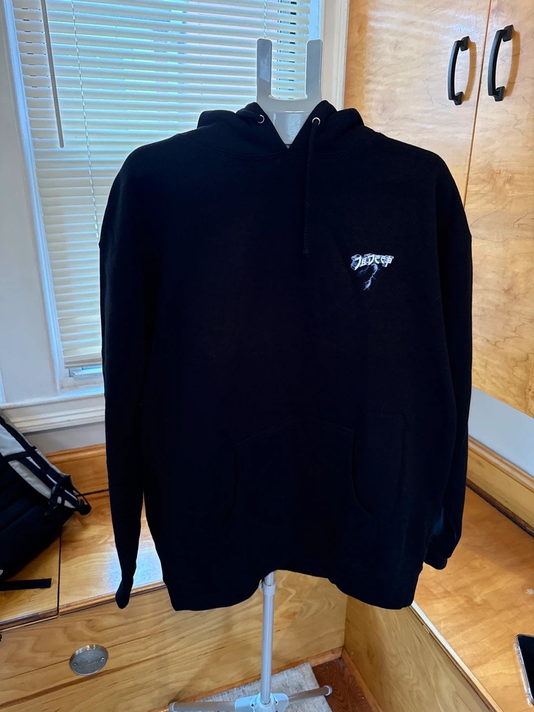 Black Hoodie with "Empty Inside" Skull Graphic