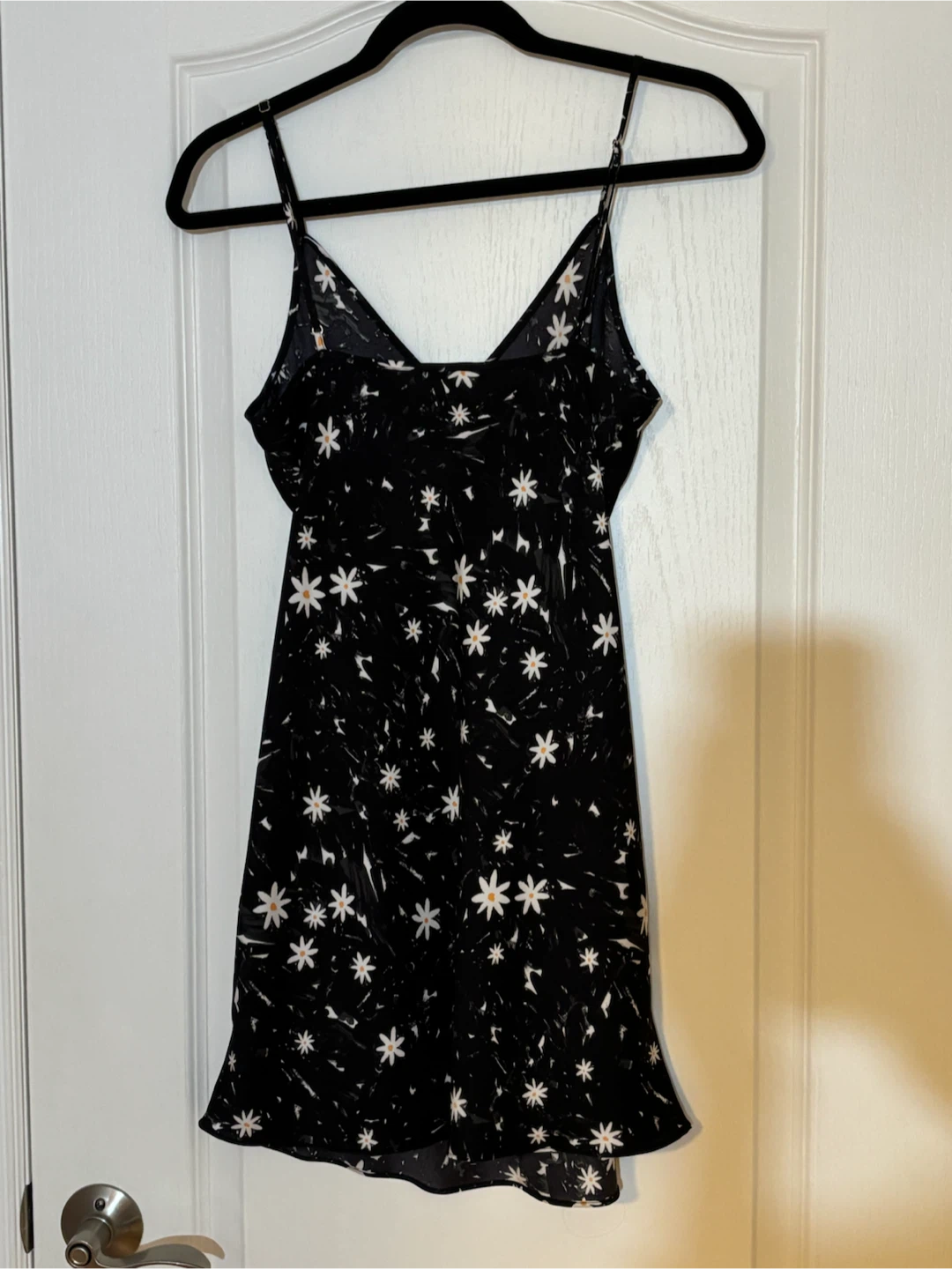 Wilfred Black Daisy Print Slip Dress