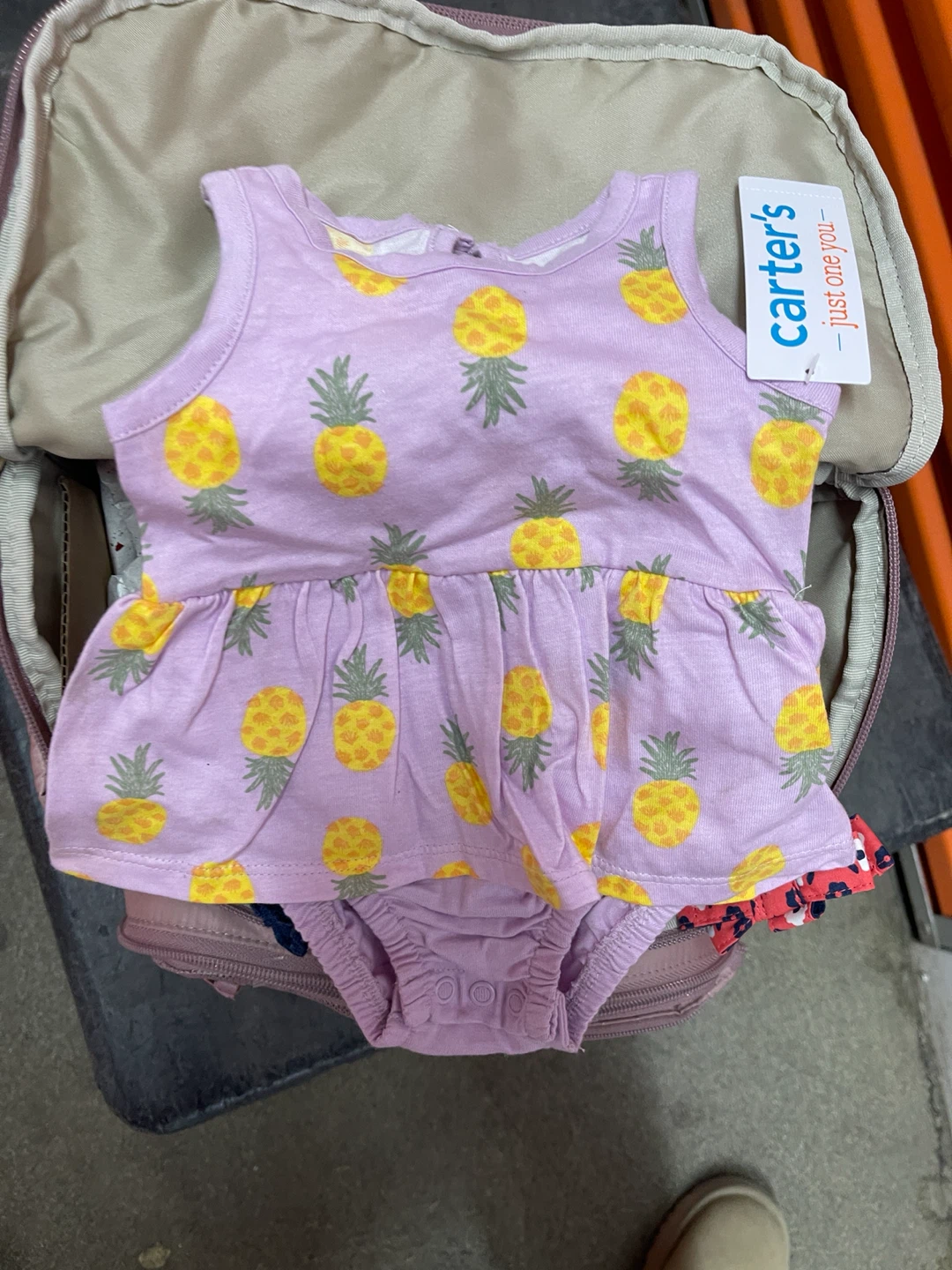 Baby essentials: bags, diapers, baby toy, baby soap