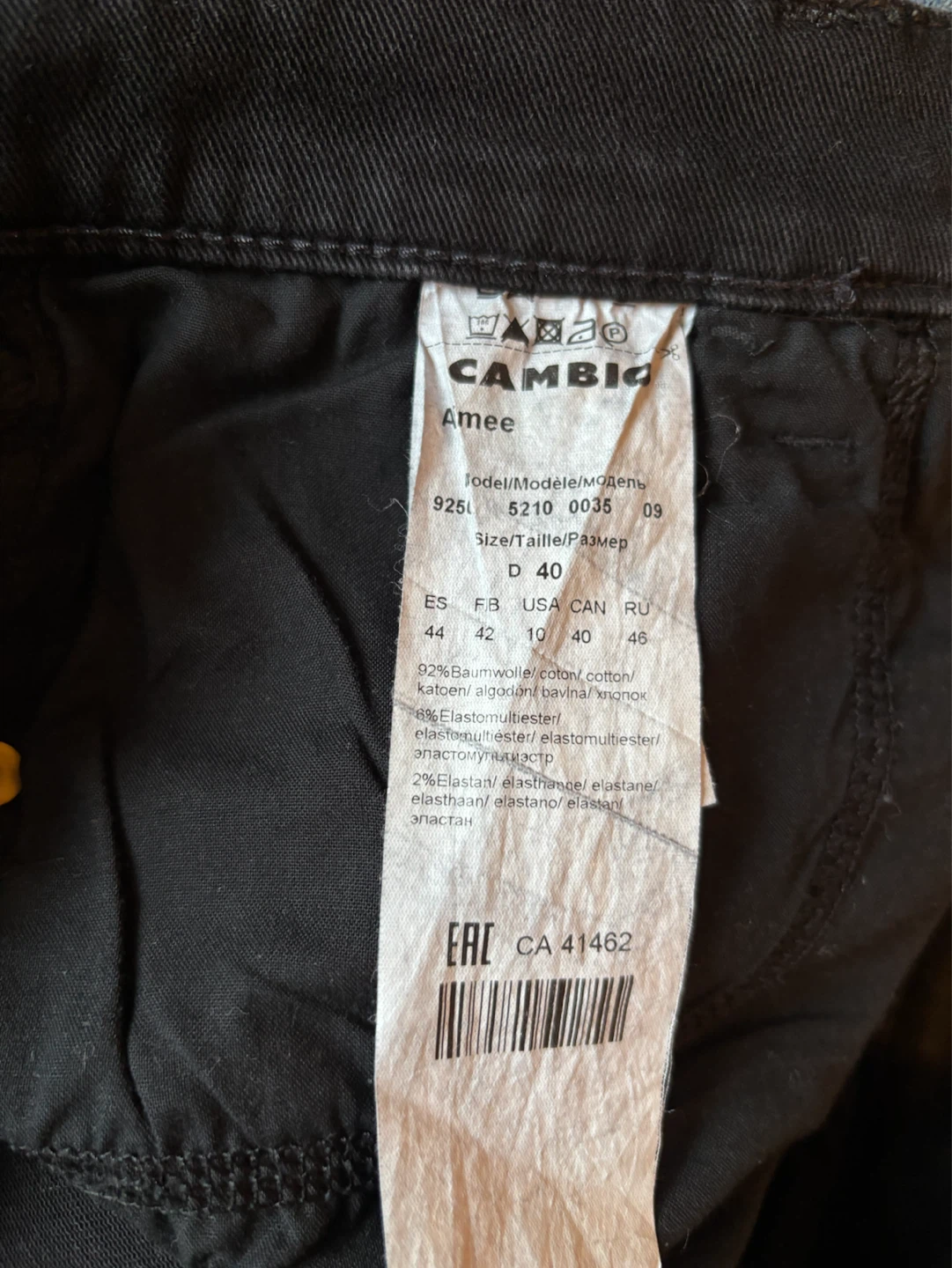 CAMBIO Black Jeans Size 40 / US 10 - photo 5