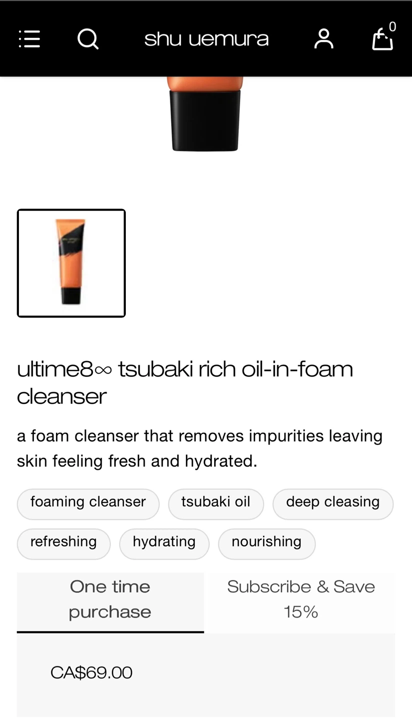 Shu Uemura Ultime8 Sublime Tsubaki Cleansing Foam - photo 2