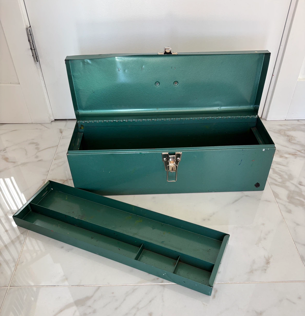 Vintage Beach Metal Tool Box