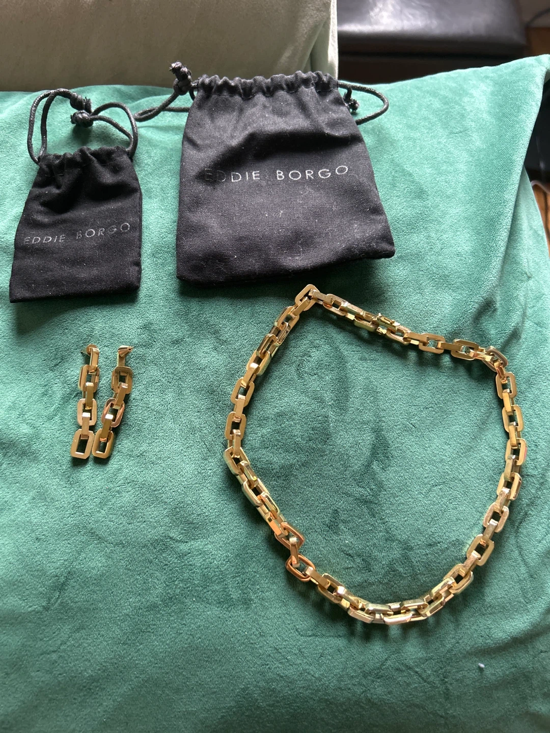 Eddie Borgo Chain Necklace and Earrings Set