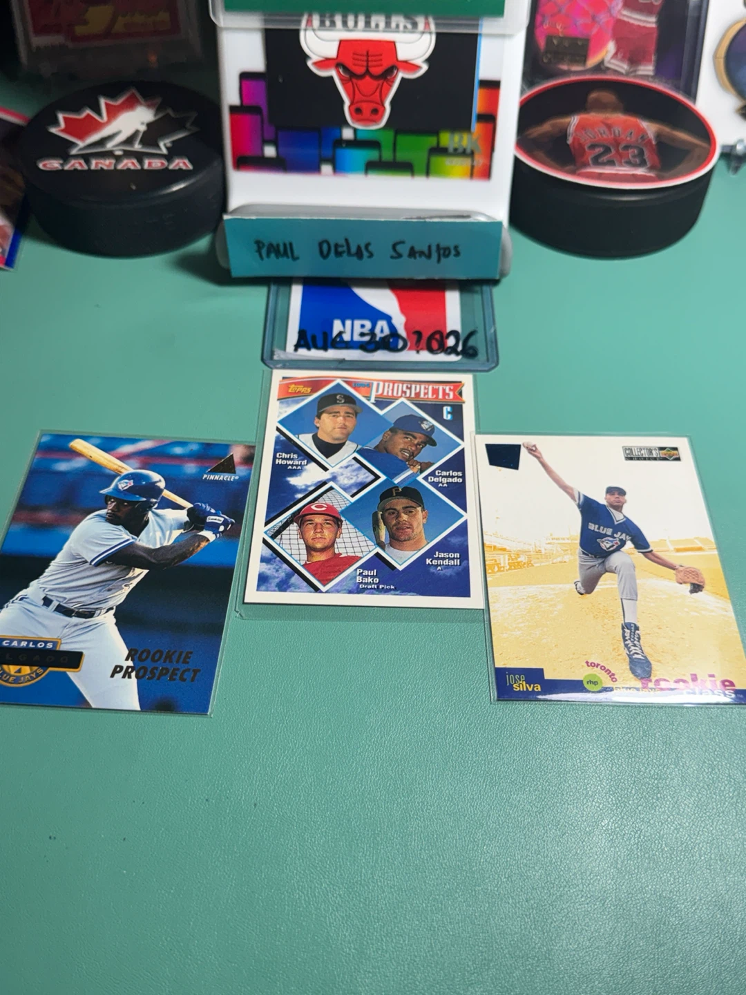 3 Baseball Rookie Cards: Carlos Delgado & Jose Silva