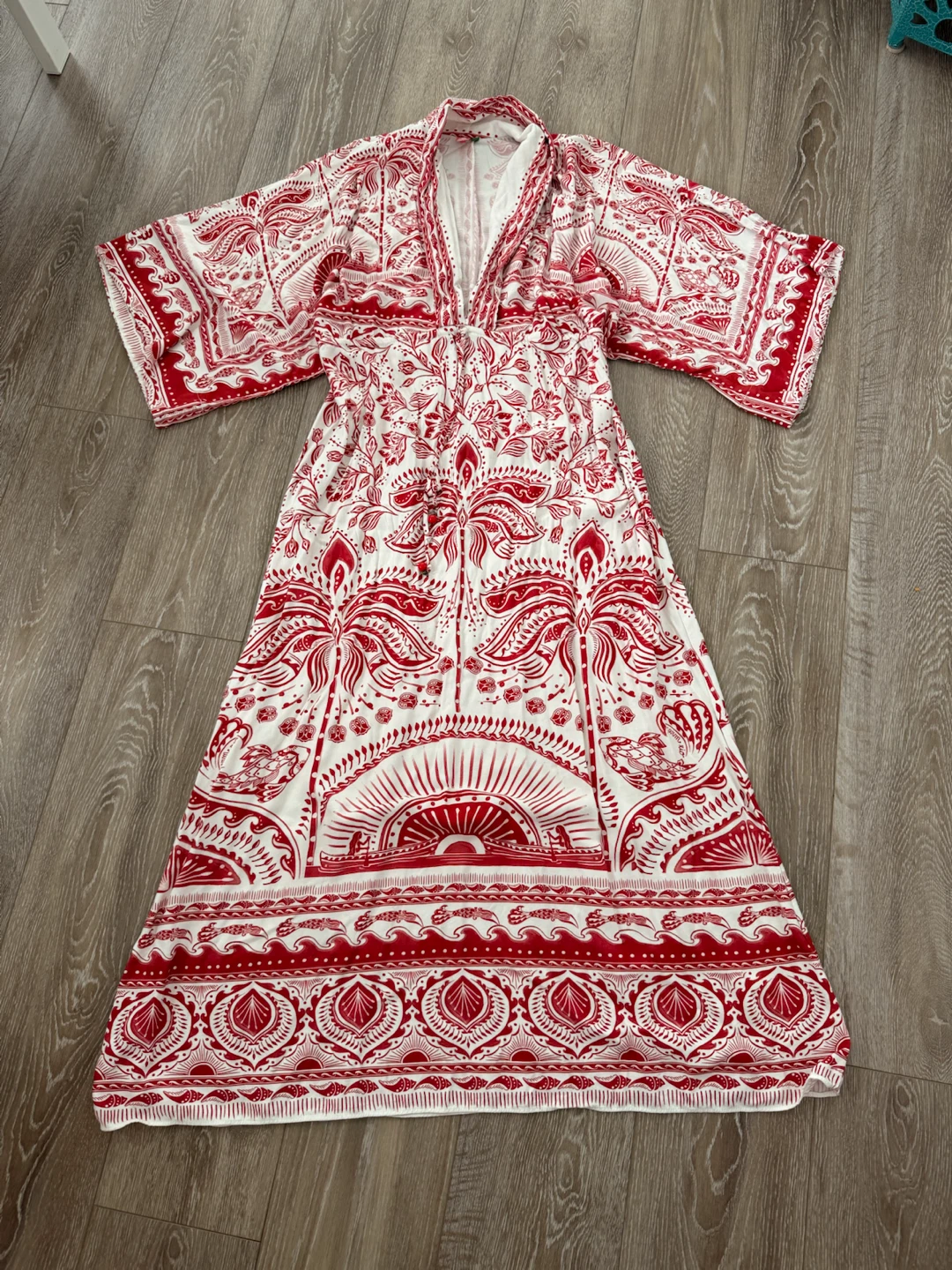 Farm Rio patterned long dress