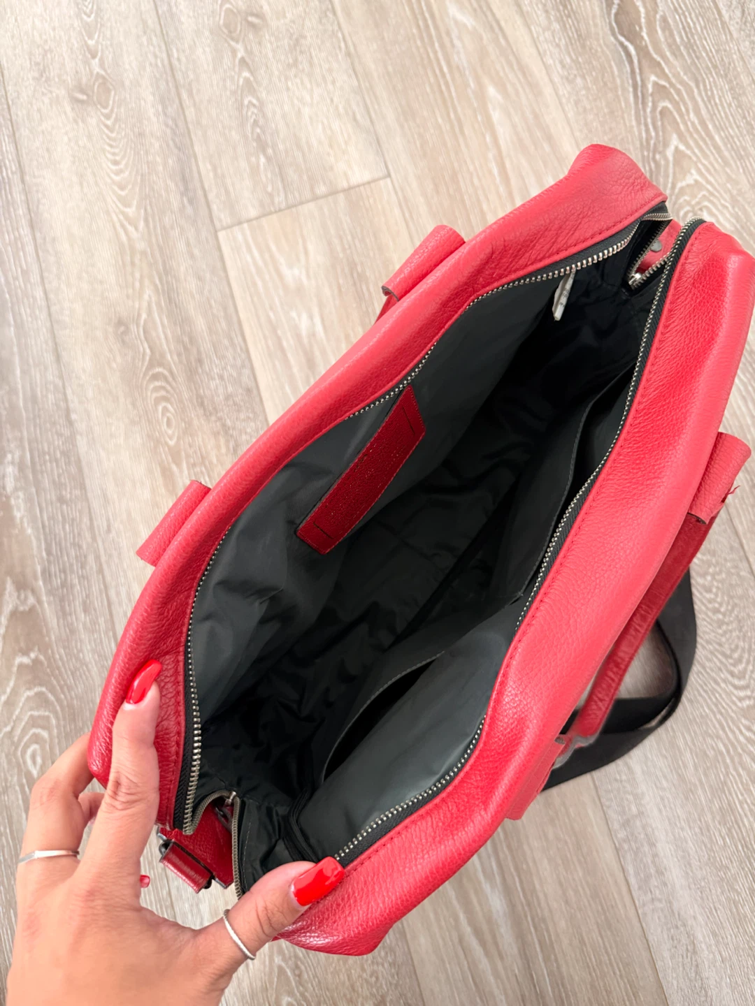Ado Atelier Red Leather Tote Bag - photo 2