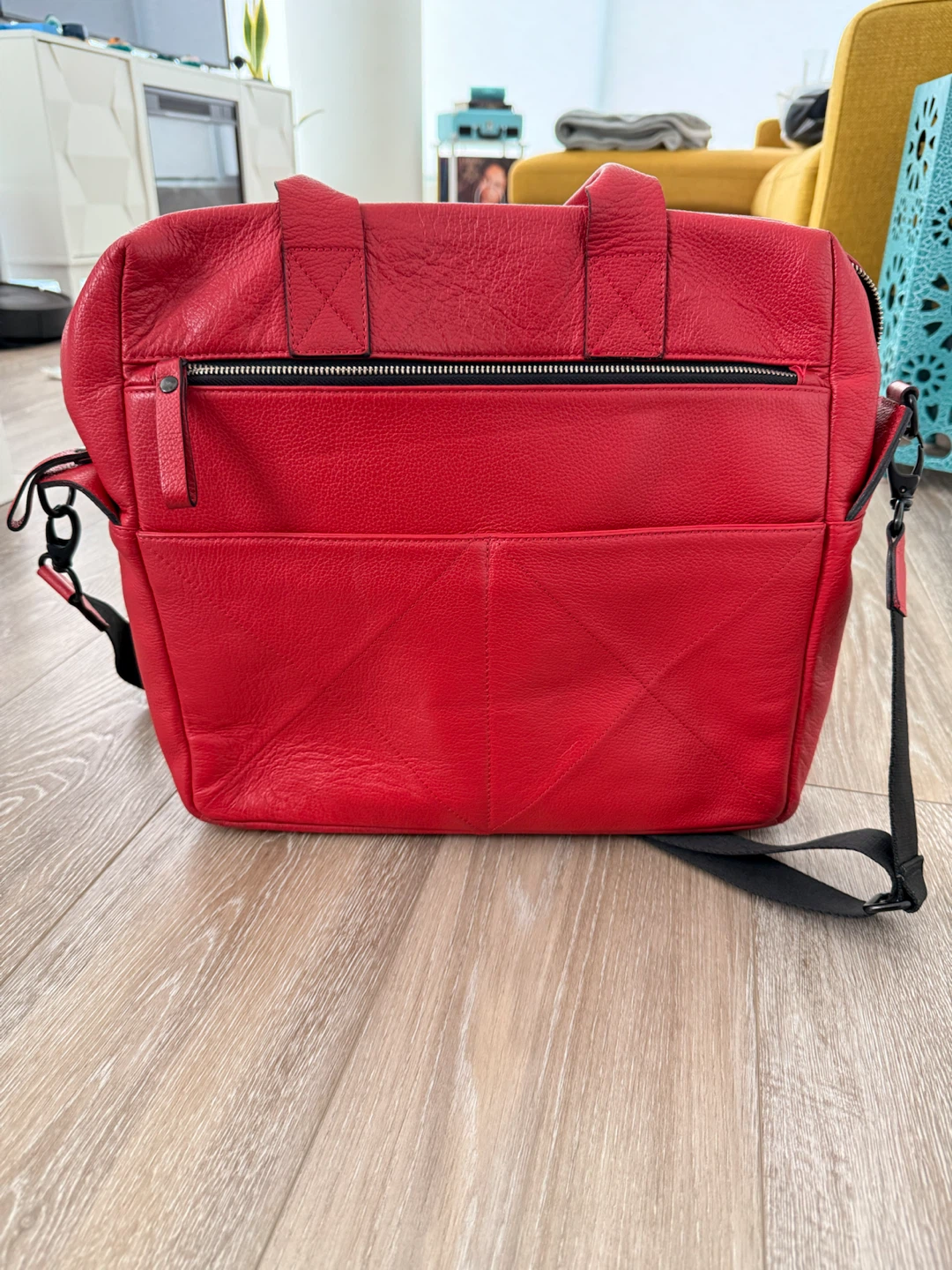 Ado Atelier Red Leather Tote Bag - photo 3