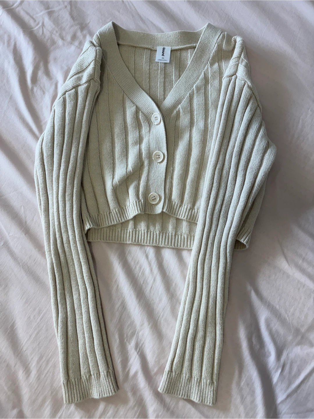 abound cream button-up cardigan XS