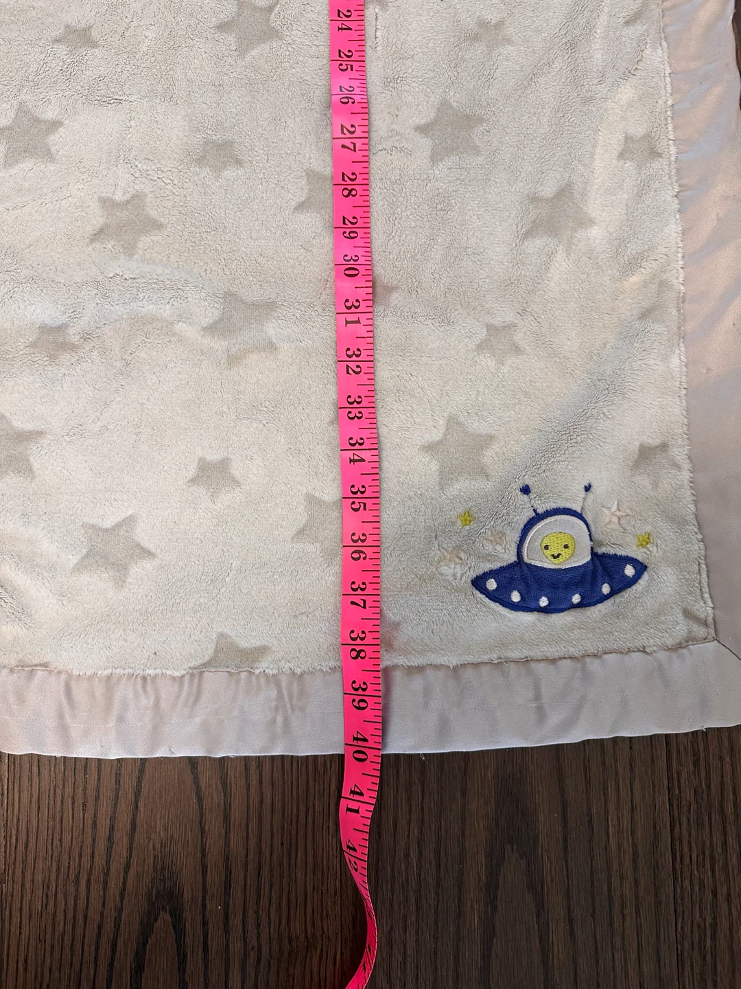 Soft Star Pattern Baby Blanket with Spaceship Motif - photo 2