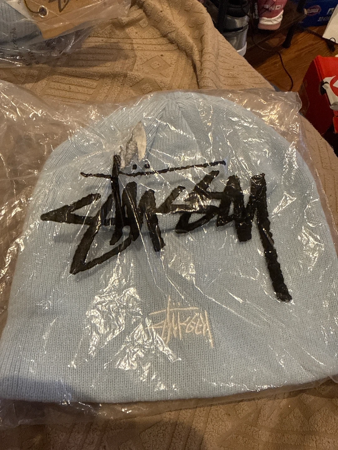 Stüssy Light Blue Knit Beanie