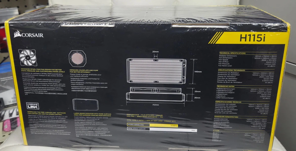 Corsair Hydro Series H115i Extreme 280mm Liquid CPU Cooler - photo 2