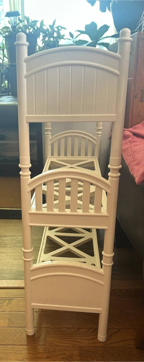 White 3-Tier Plastic Storage Shelf - photo 2