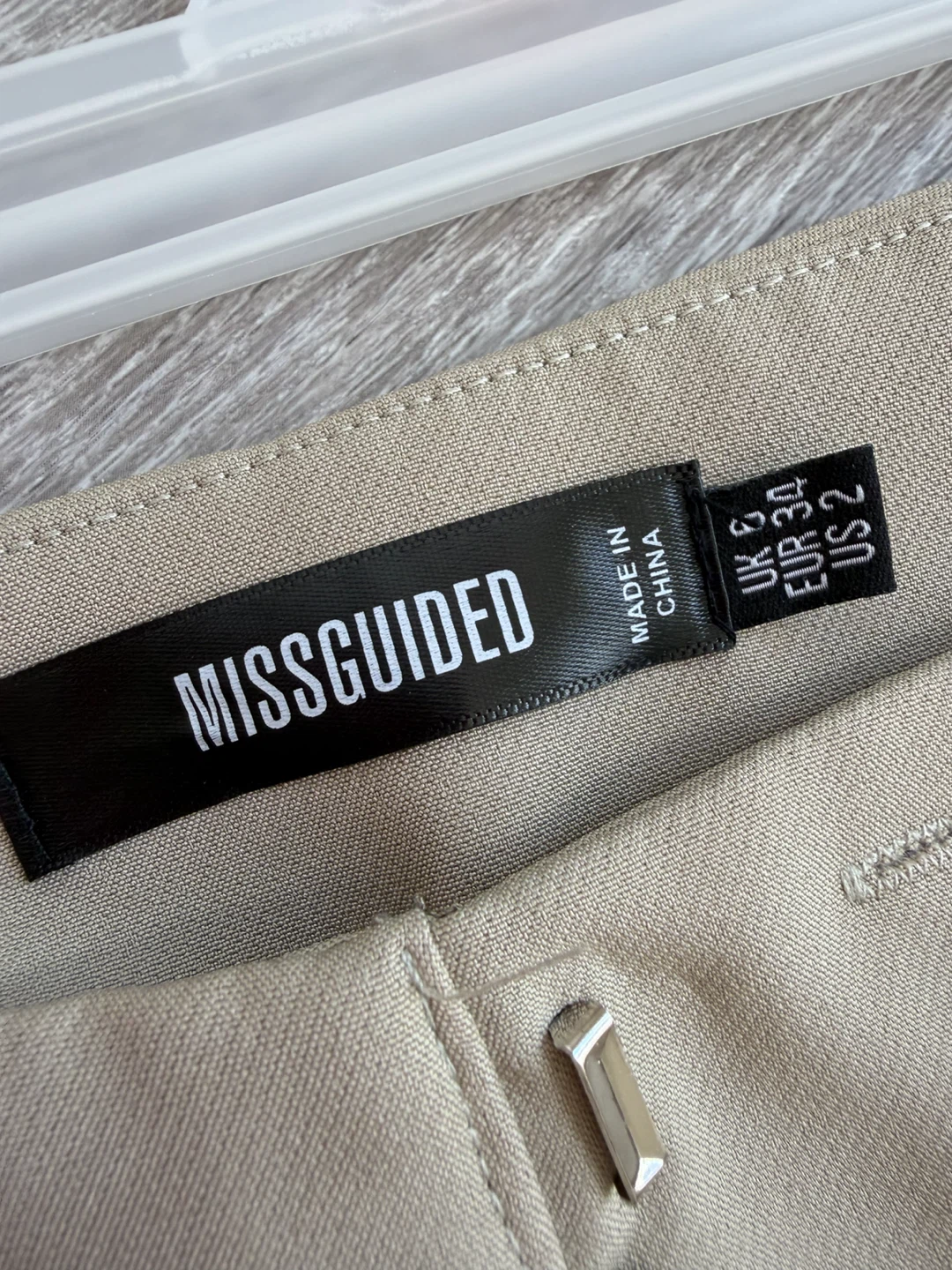 Missguided beige wide leg trousers - photo 4