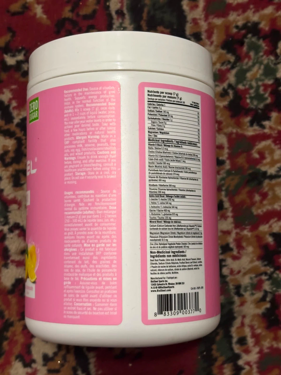 BioSteel Hydration Mix Pink Lemonade 700g - photo 3