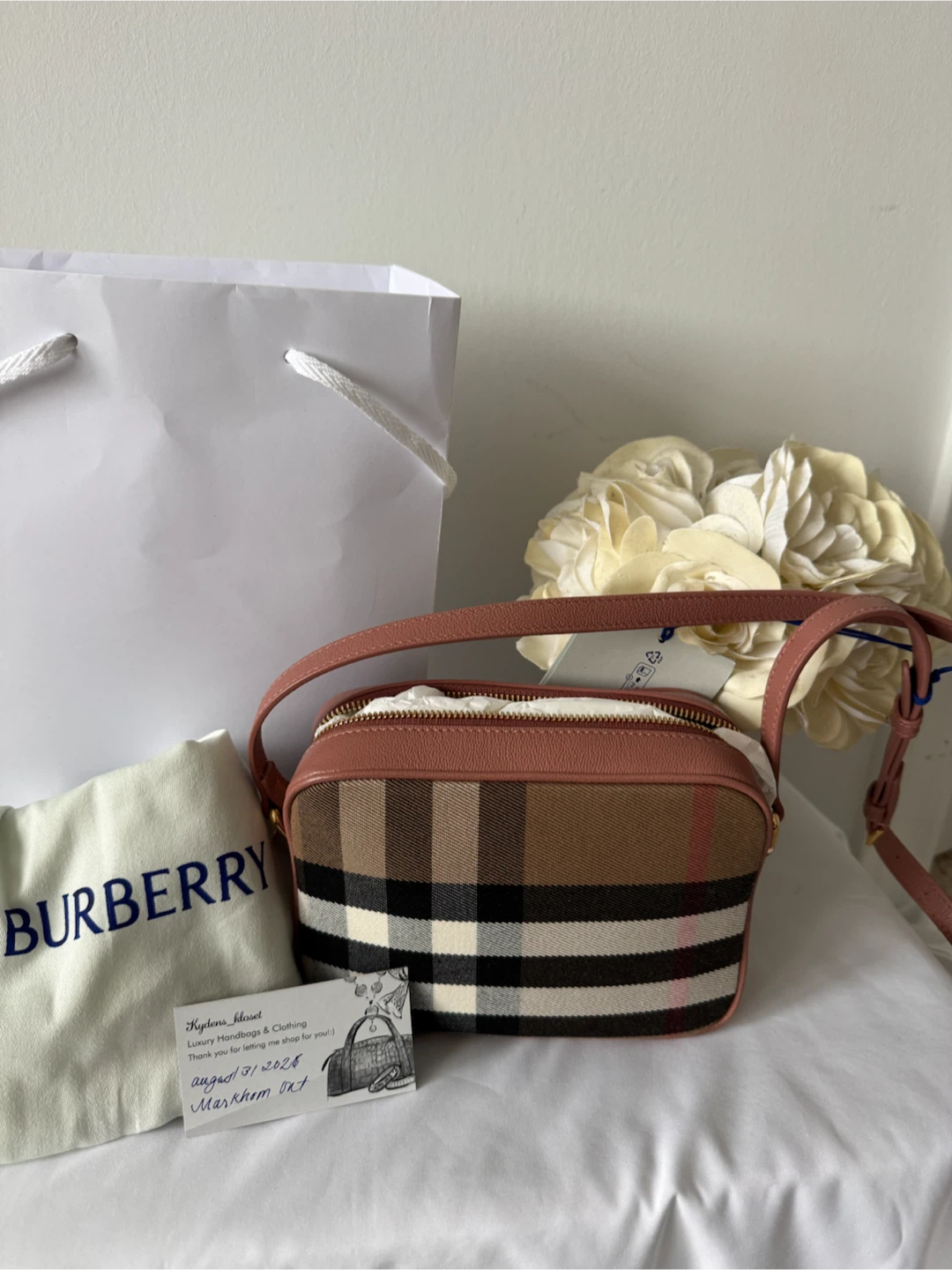 Burberry Small Camera Bag - Dark Rosewood