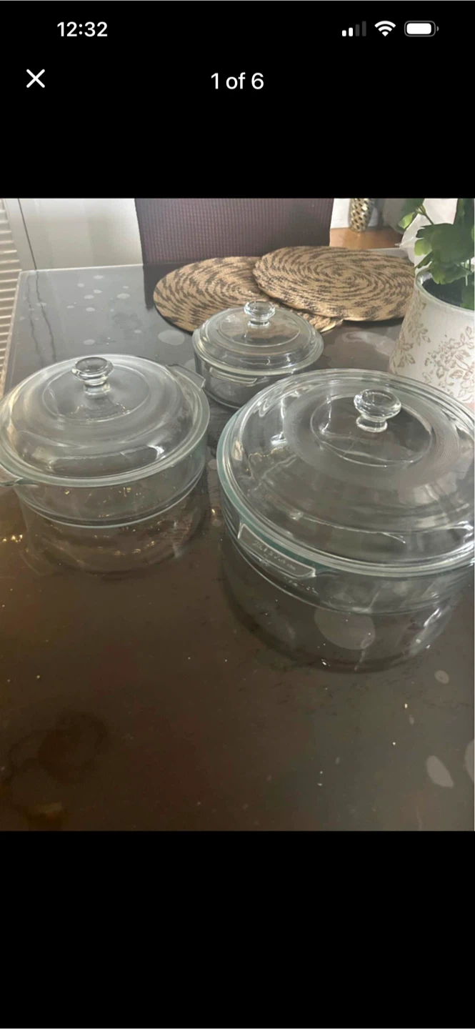 3-Piece Glass Casserole Dish Set with Lids