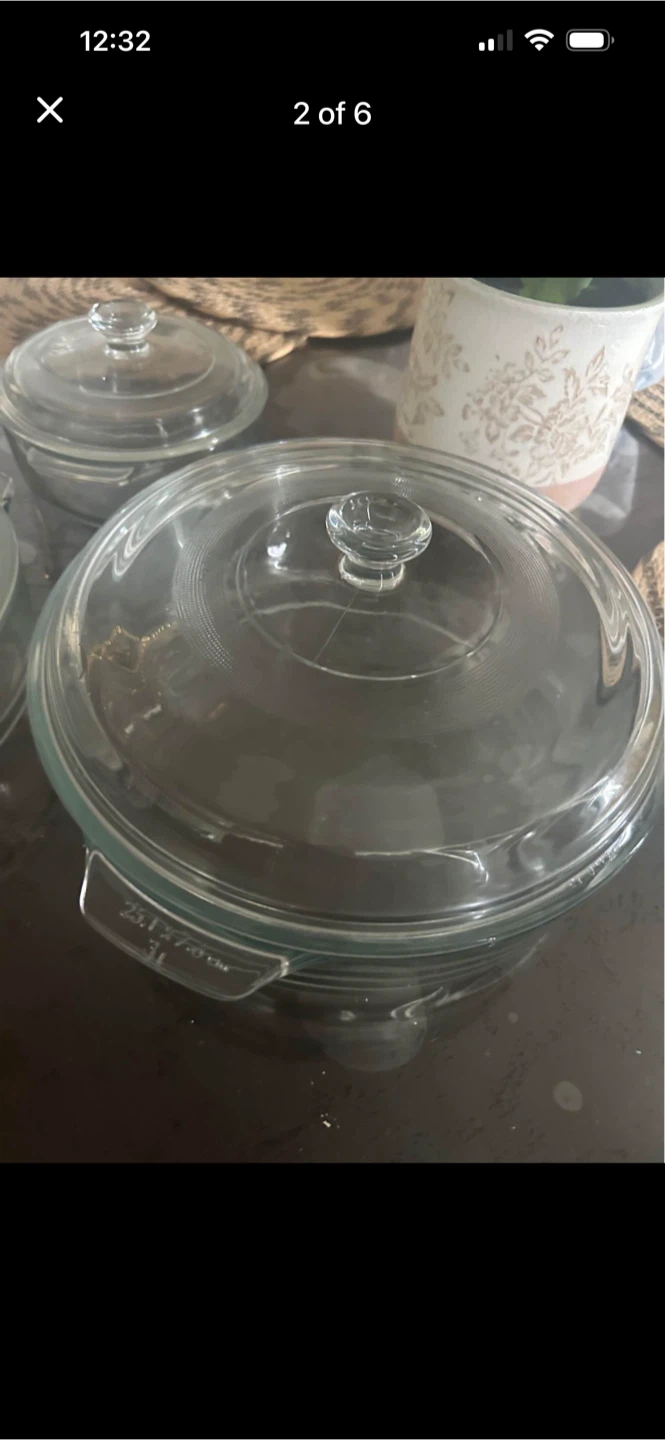 3-Piece Glass Casserole Dish Set with Lids - photo 2