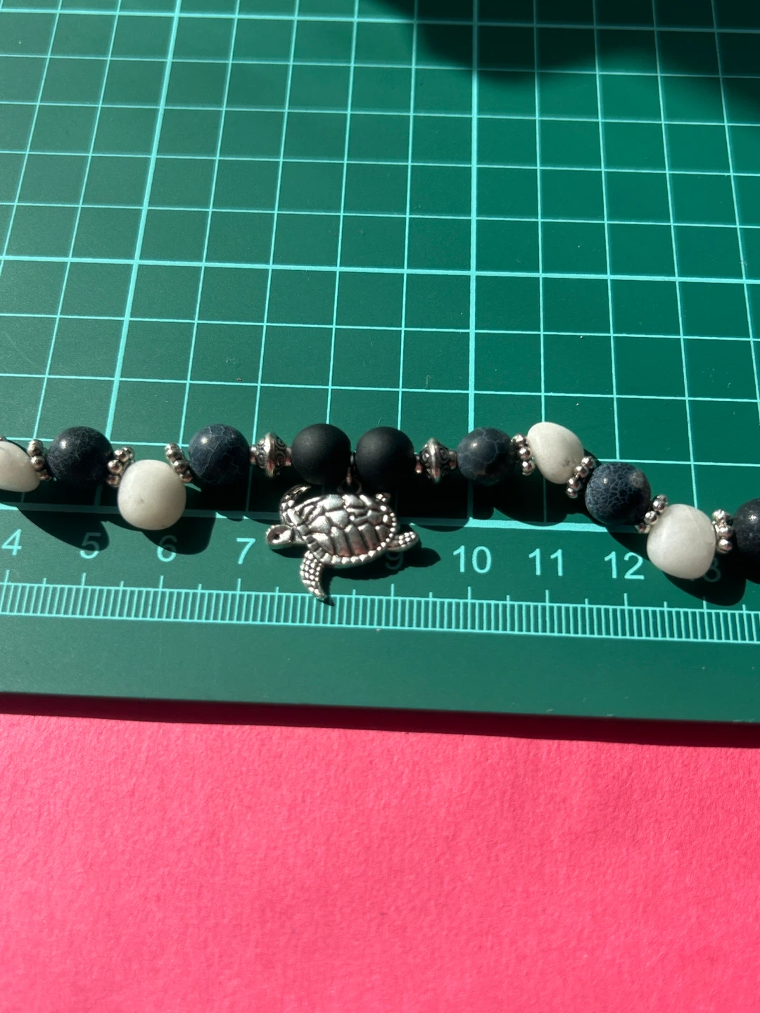 Turtle Charm Beaded Bracelet