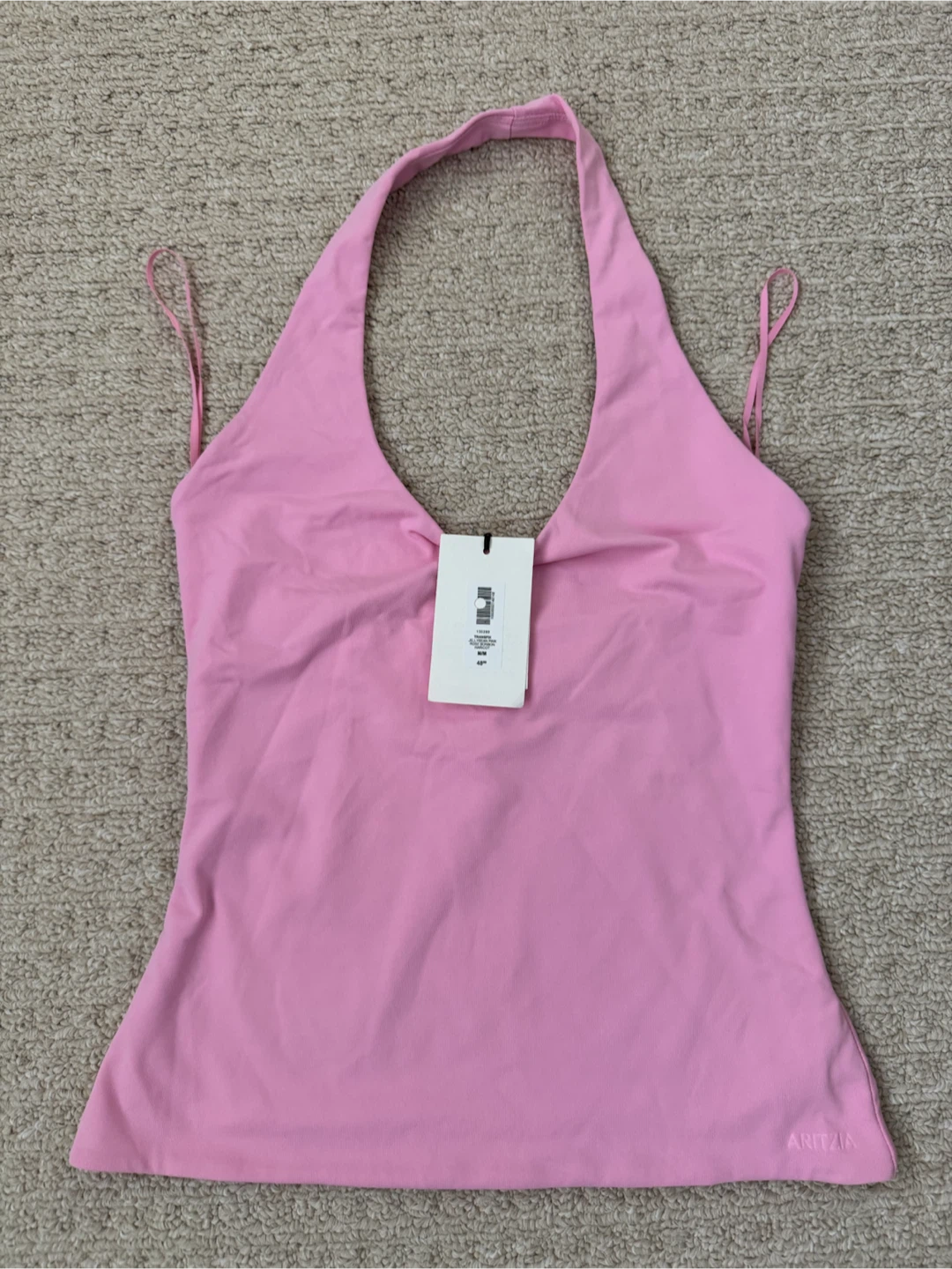 ARITZIA TNA Transfix Halter Top nwt - Jellybean Pink M/M