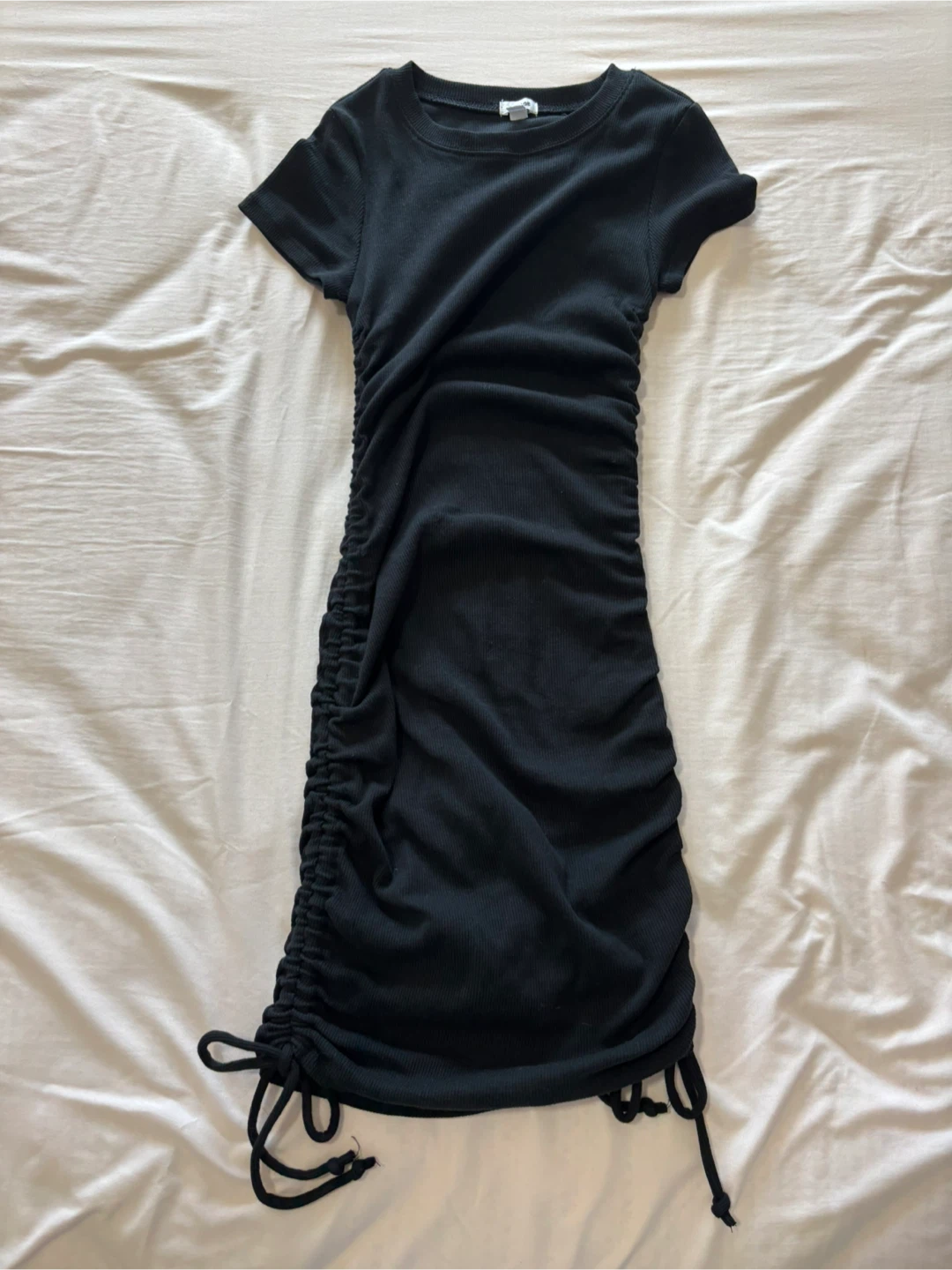 Garage Black Ribbed Dress