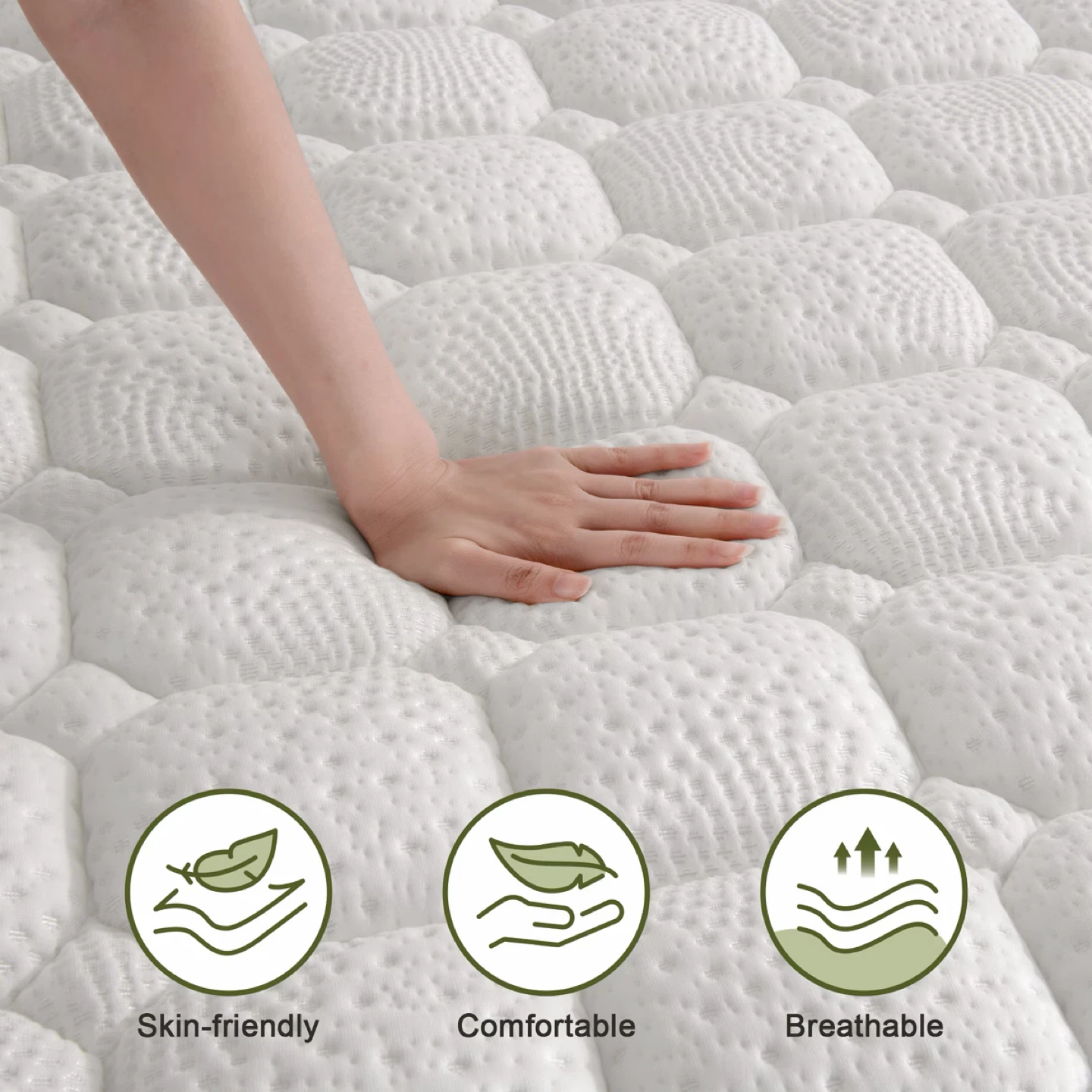 Queen Mattress, GELBIY 10" Hybrid Gel Memory Foam - photo 4