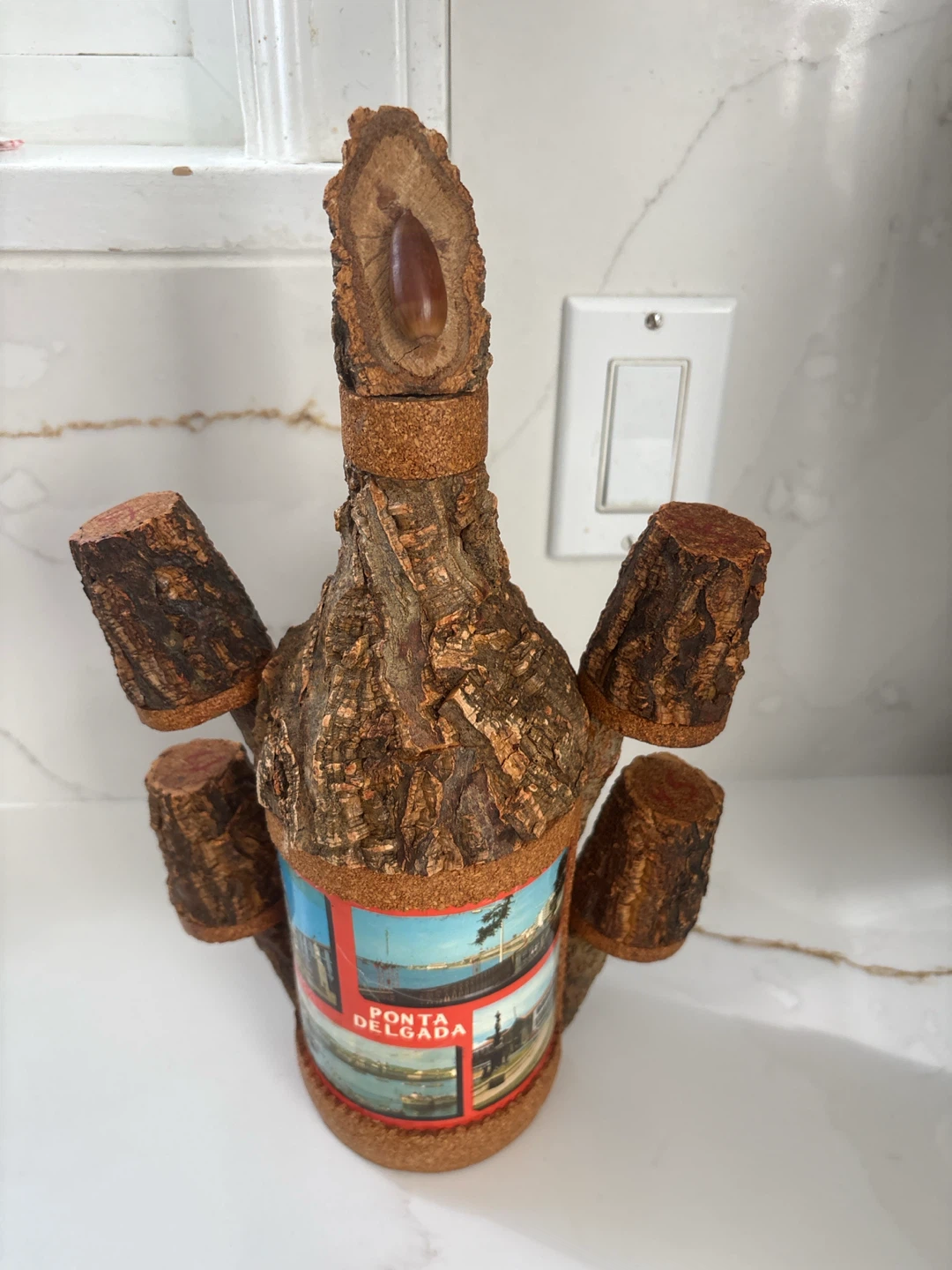 Ponta Delgada Souvenir Cork Bottle and Shot Glass Set - photo 3
