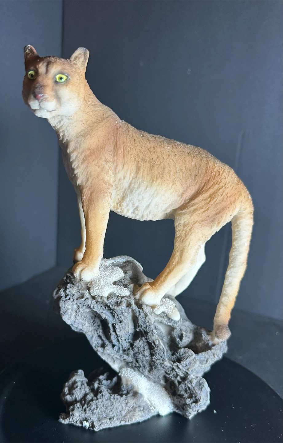 Mountain Lion Statue on Rock - photo 3