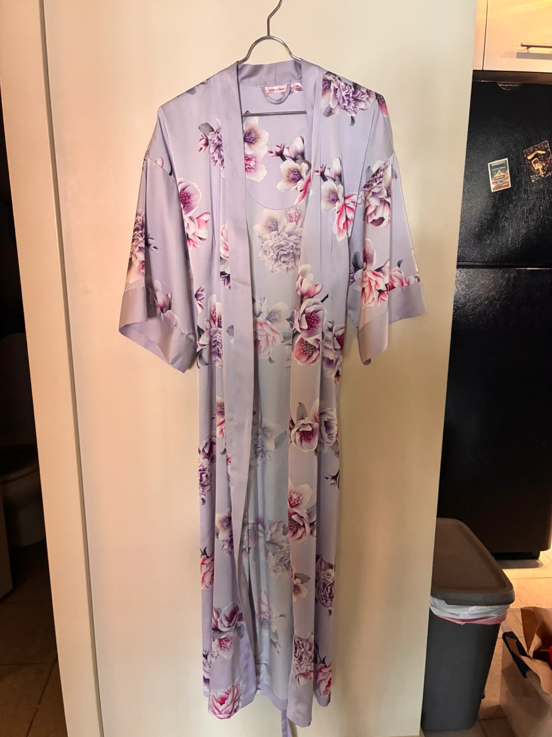 La Vie en Rose Floral Satin Robe - photo 2