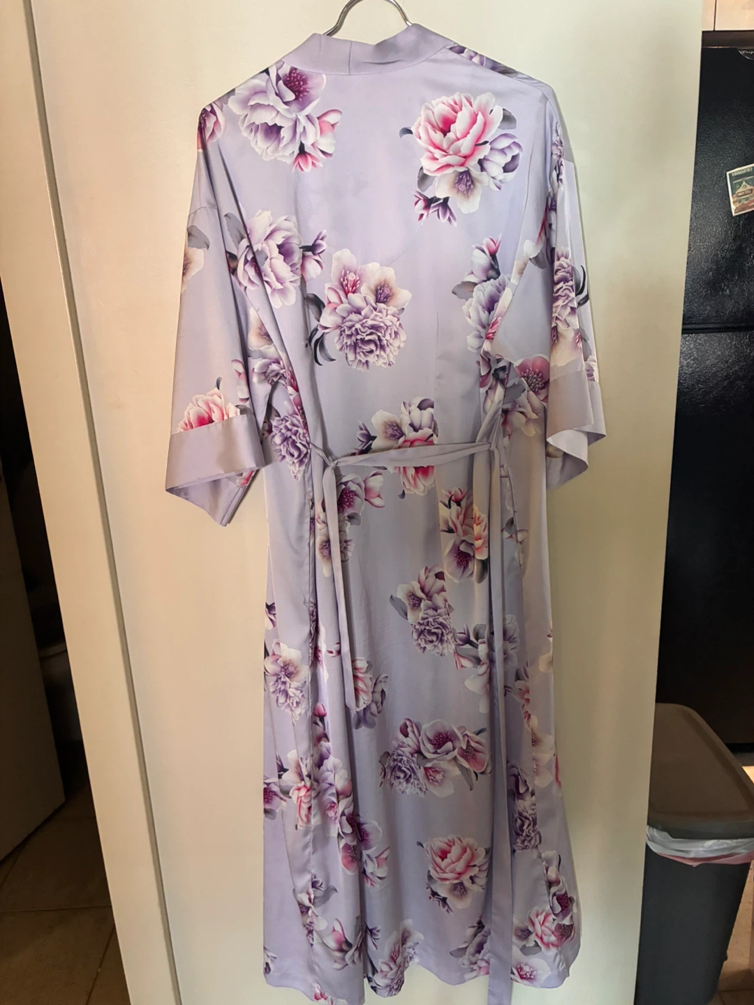 La Vie en Rose Floral Satin Robe - photo 3