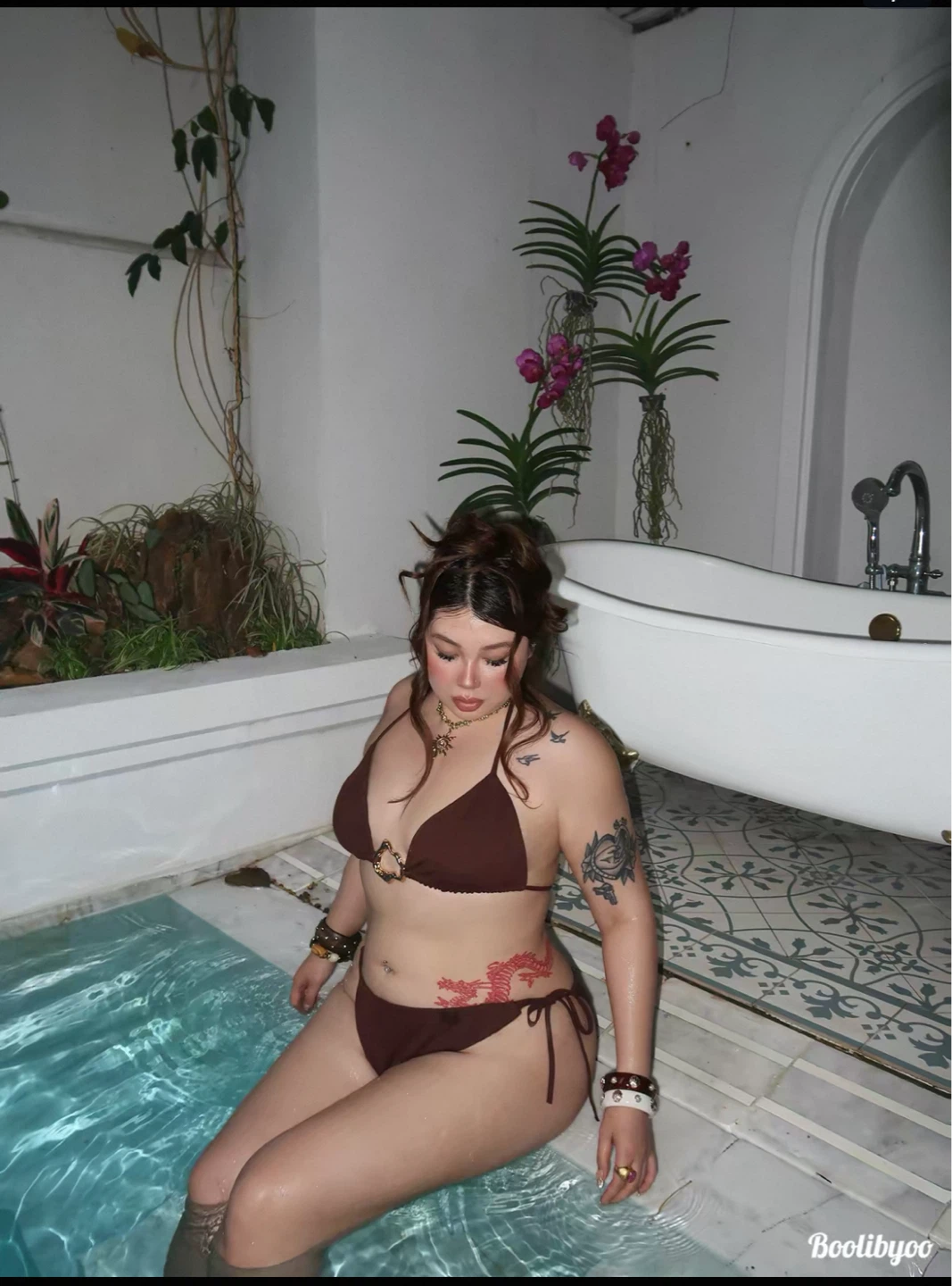 Brown String Bikini size L