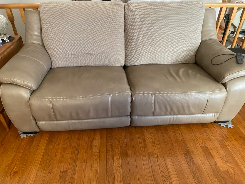 Leather type electric recliner couch