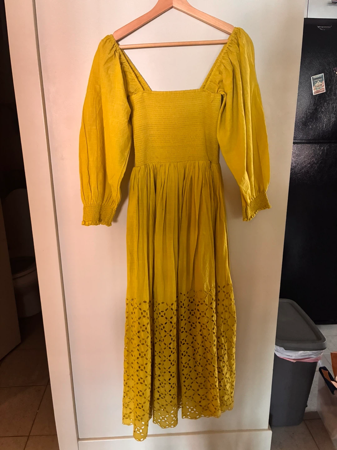Free People lime green Midi Dress