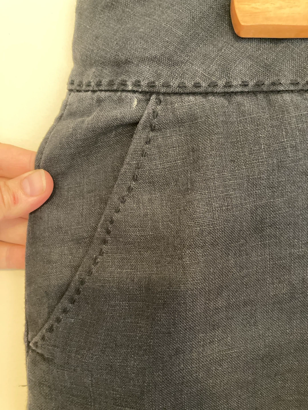 Black Linen Culottes Size 10 - photo 3