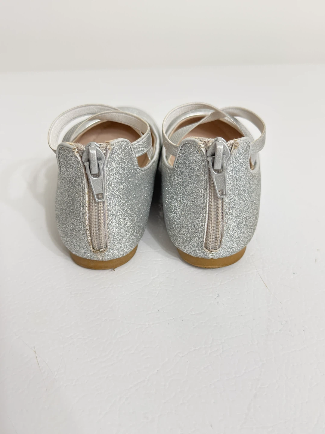 Kiderence Silver Glitter Flats Size 9 - photo 3