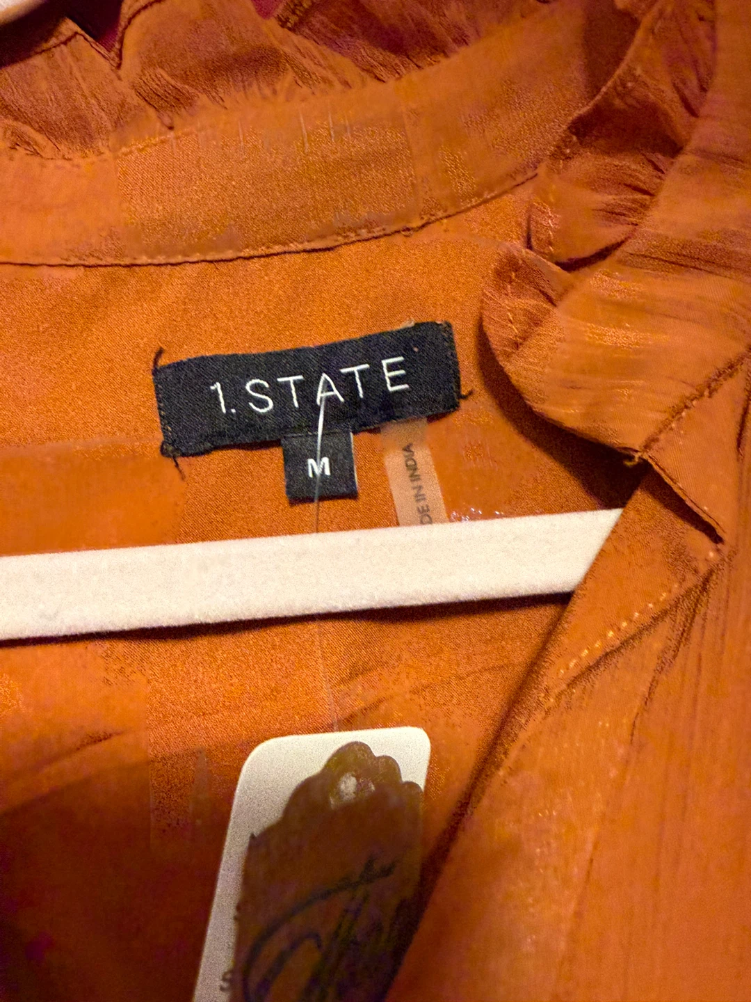 1. STATE Orange Tiered Mini Dress - photo 3