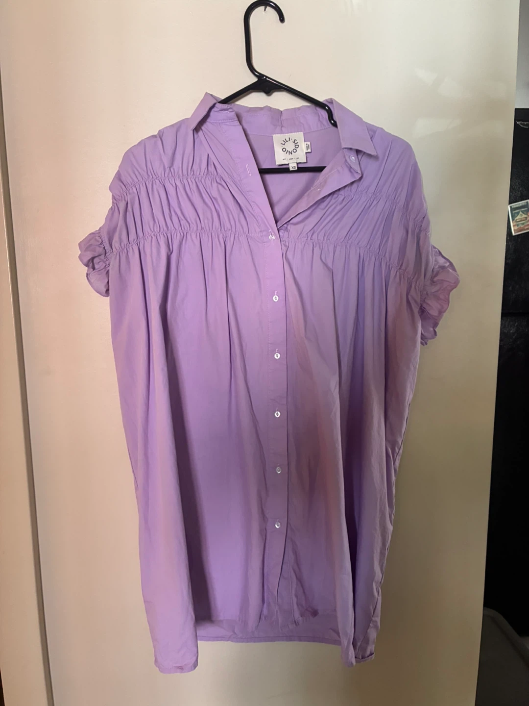 Lili Sidonio Lavender Button-Down Shirt XS