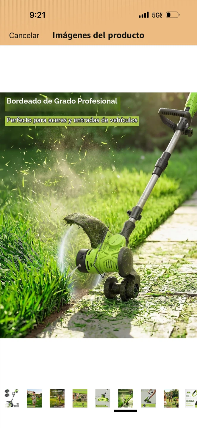 Cordless Electric Weed Eater with Two 21V Batteries - photo 3