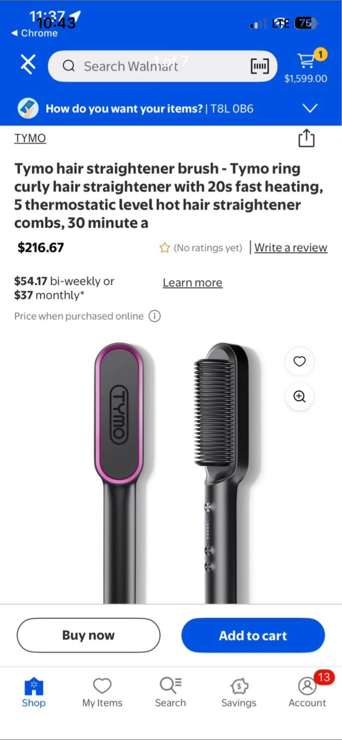 Tymo Hair Straightener Brush