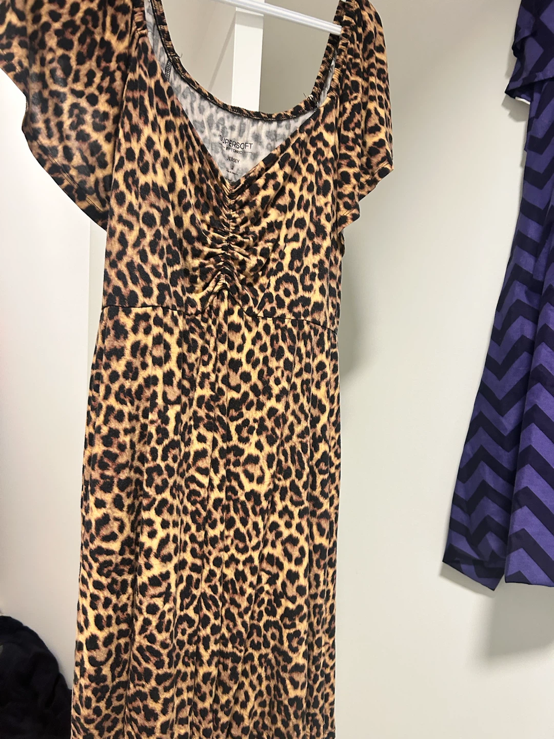 Leopard Print Off-the-Shoulder Dress - photo 2