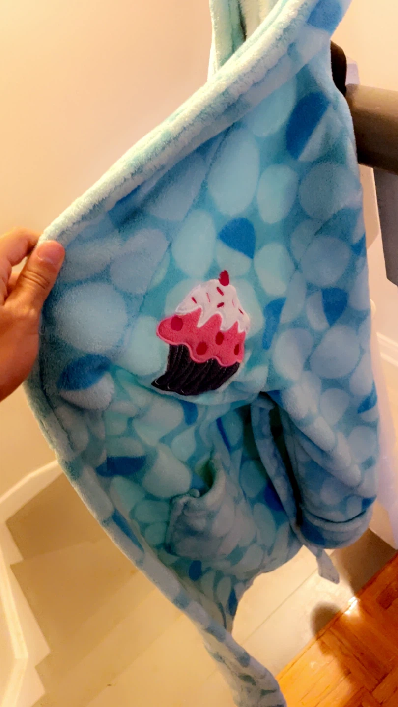 Kids Blue Cupcake Bathrobe - photo 2