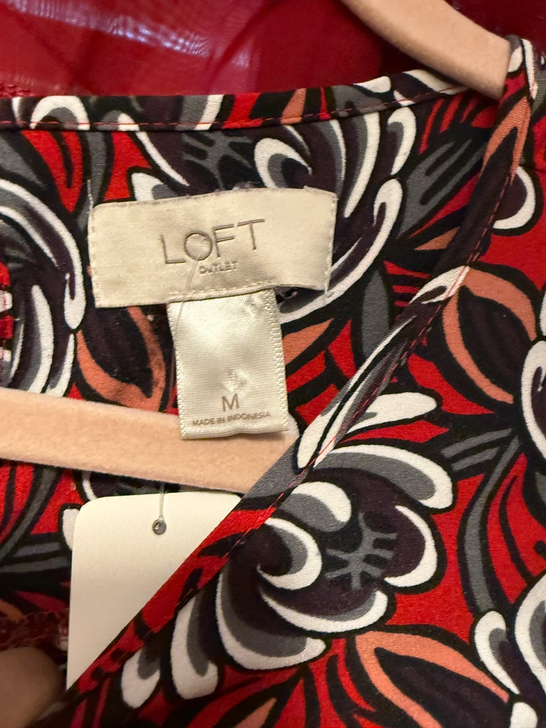 Loft Outlet Red Floral Print Dress - photo 3