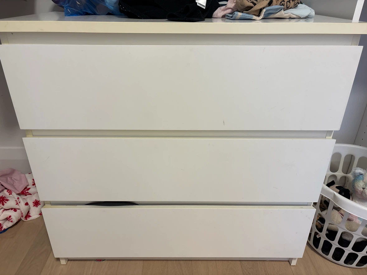 IKEA Malm 3-Drawer Chest White