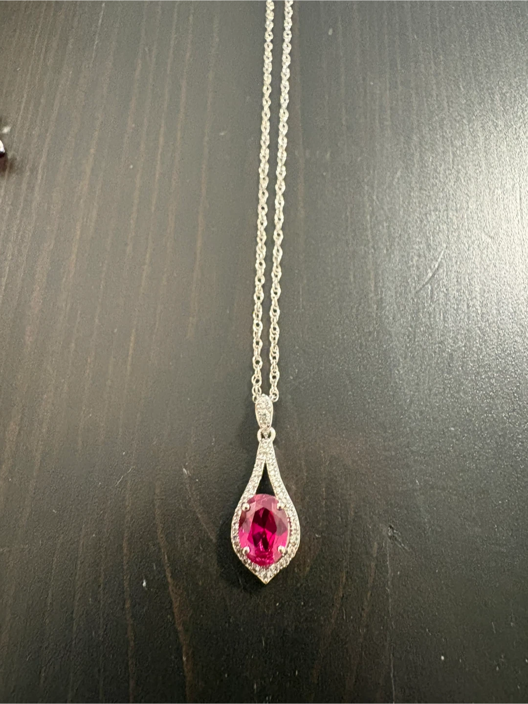 Ruby & White Sapphire Pendent & Earrings - photo 2