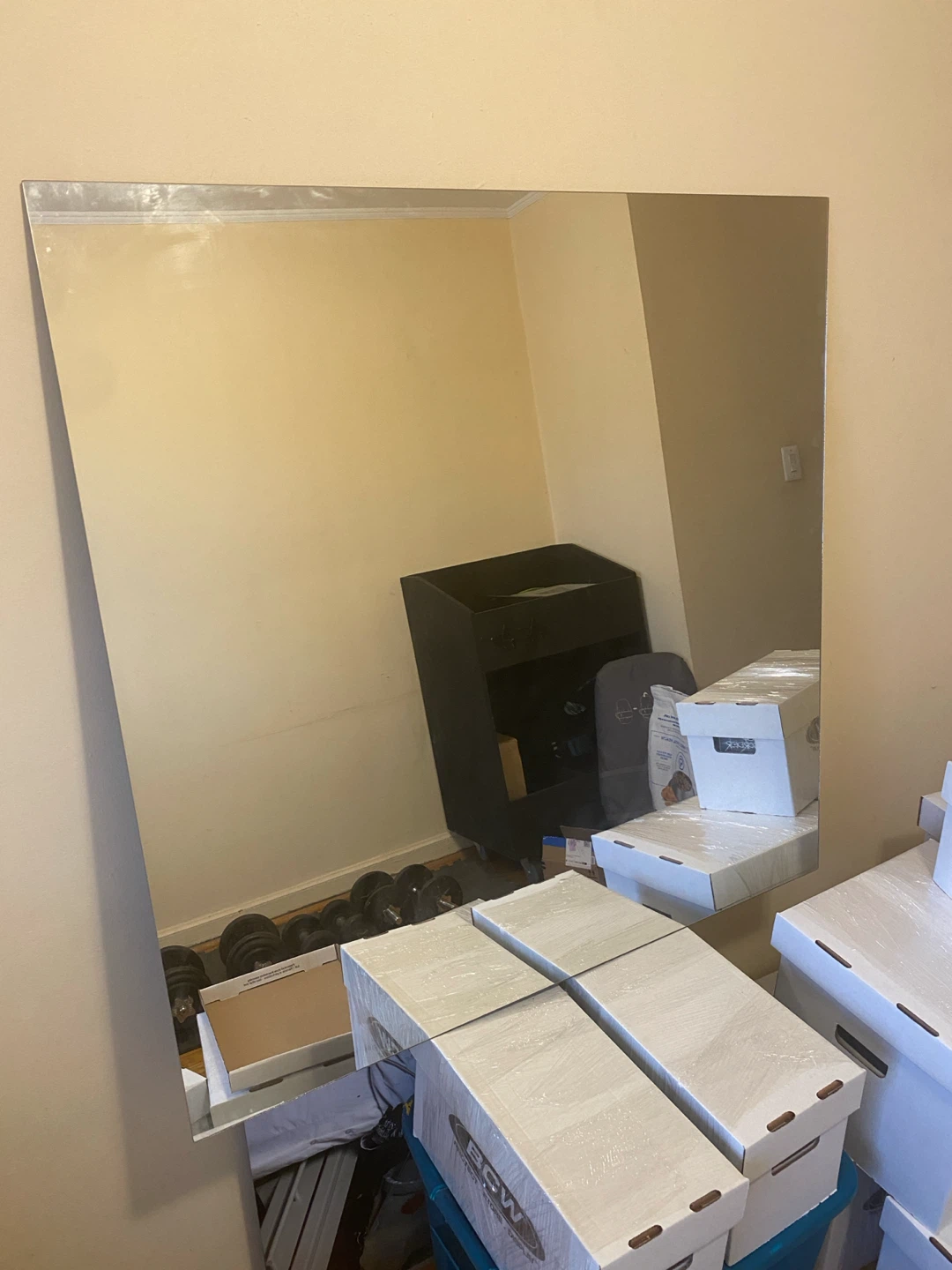 Large Frameless Mirror