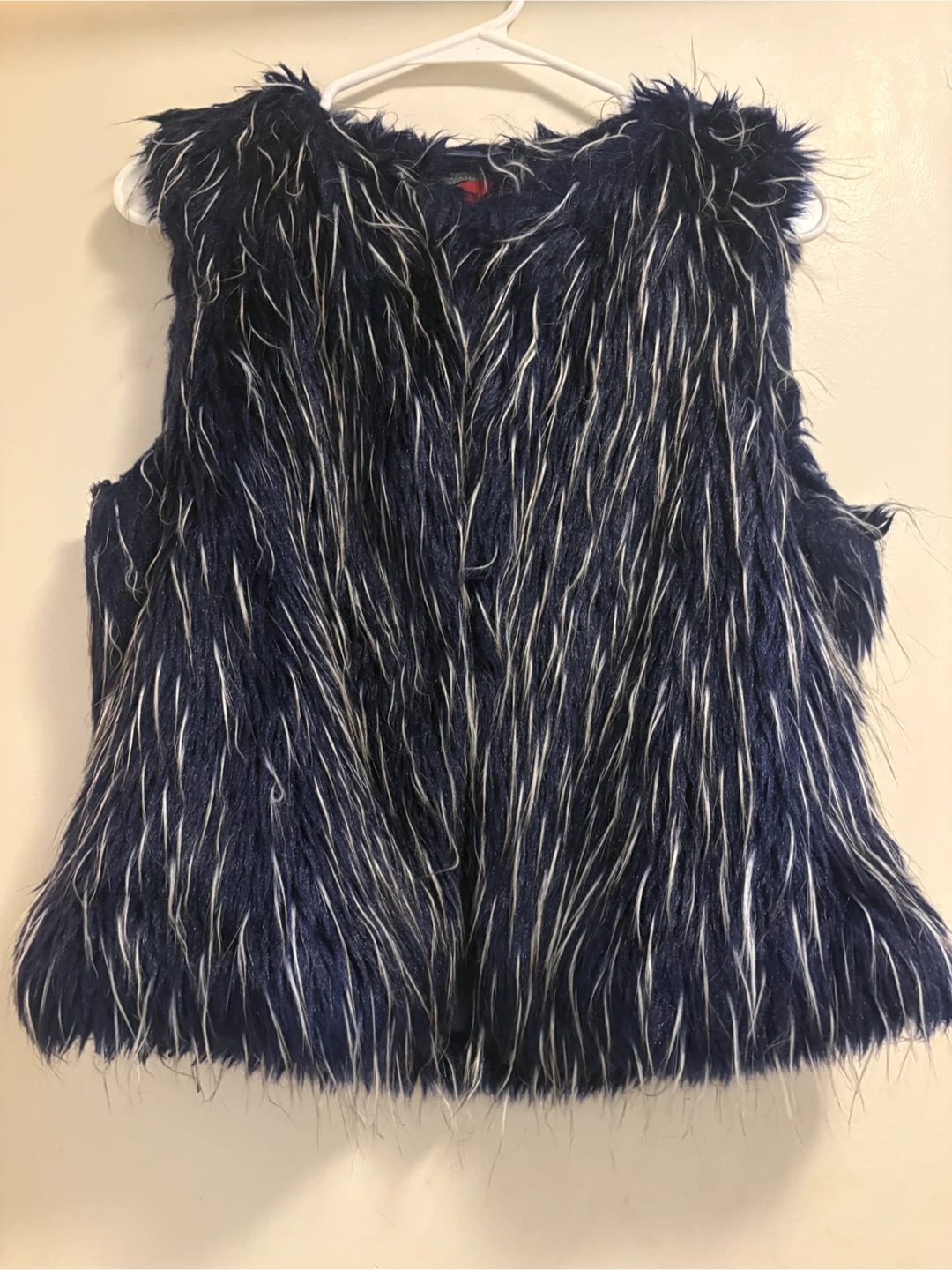 Celsius Navy Faux Fur Vest