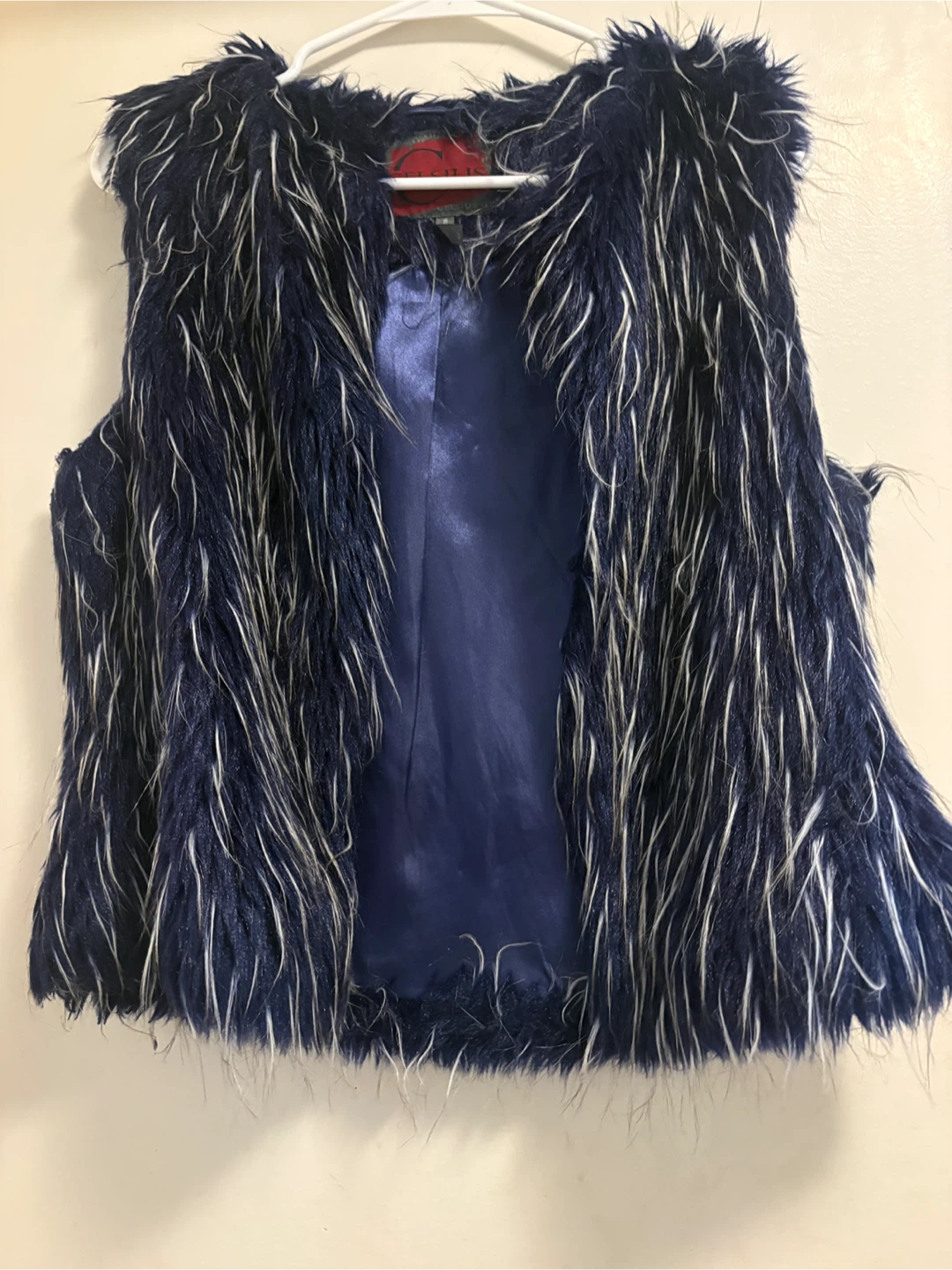 Celsius Navy Faux Fur Vest - photo 2