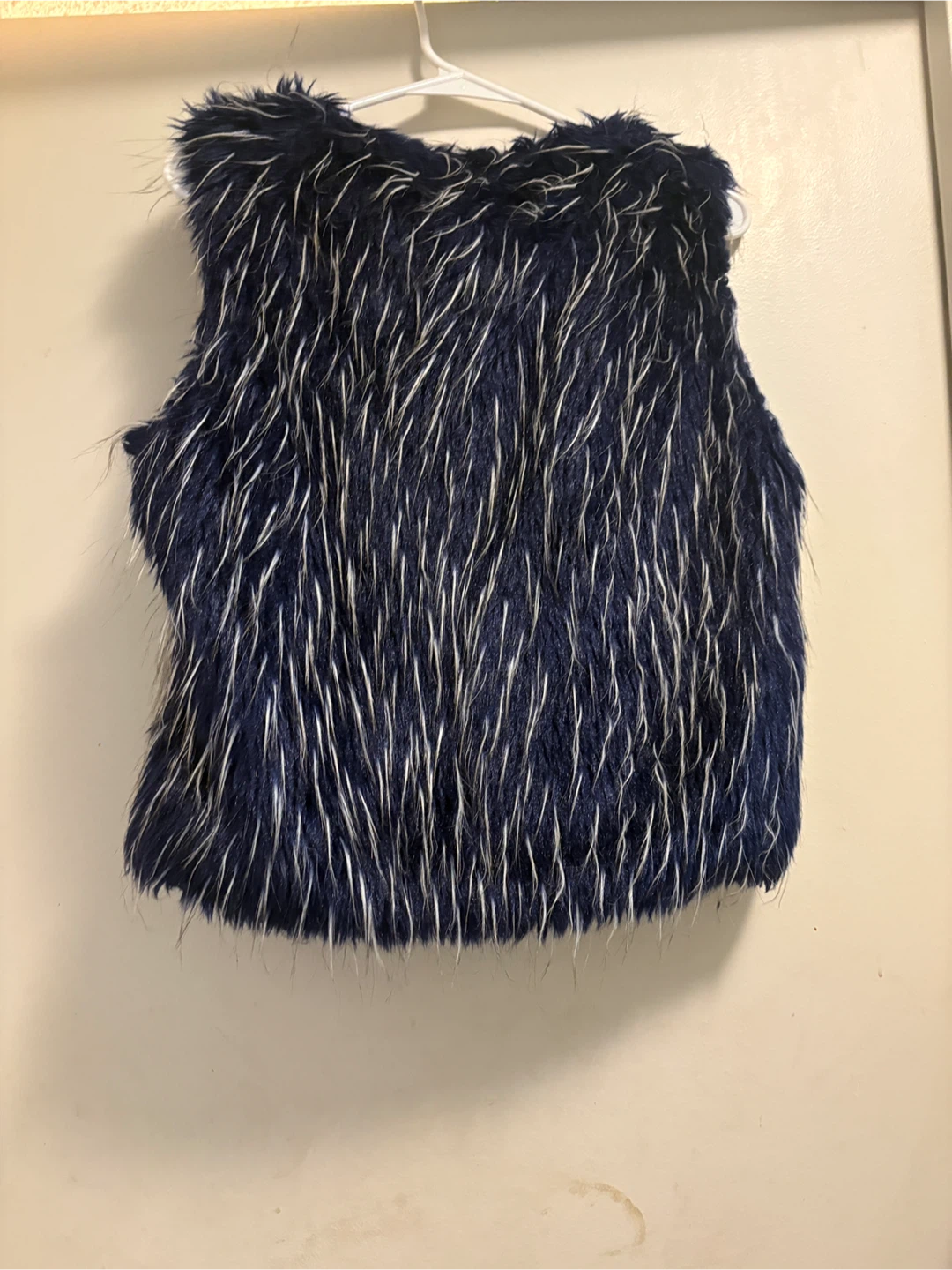 Celsius Navy Faux Fur Vest - photo 3